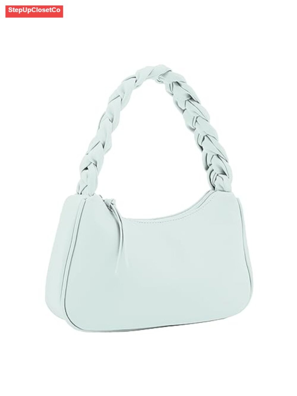 Braided Top Handle Hobo Shoulder Bag for Women, Vegan Leather Purse
